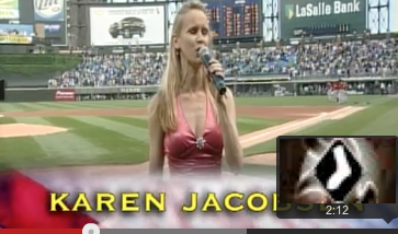 Karen Jacobsen Performs The Star Spangled Banner for the Chicago White Sox at US Cellular Field – July 2006